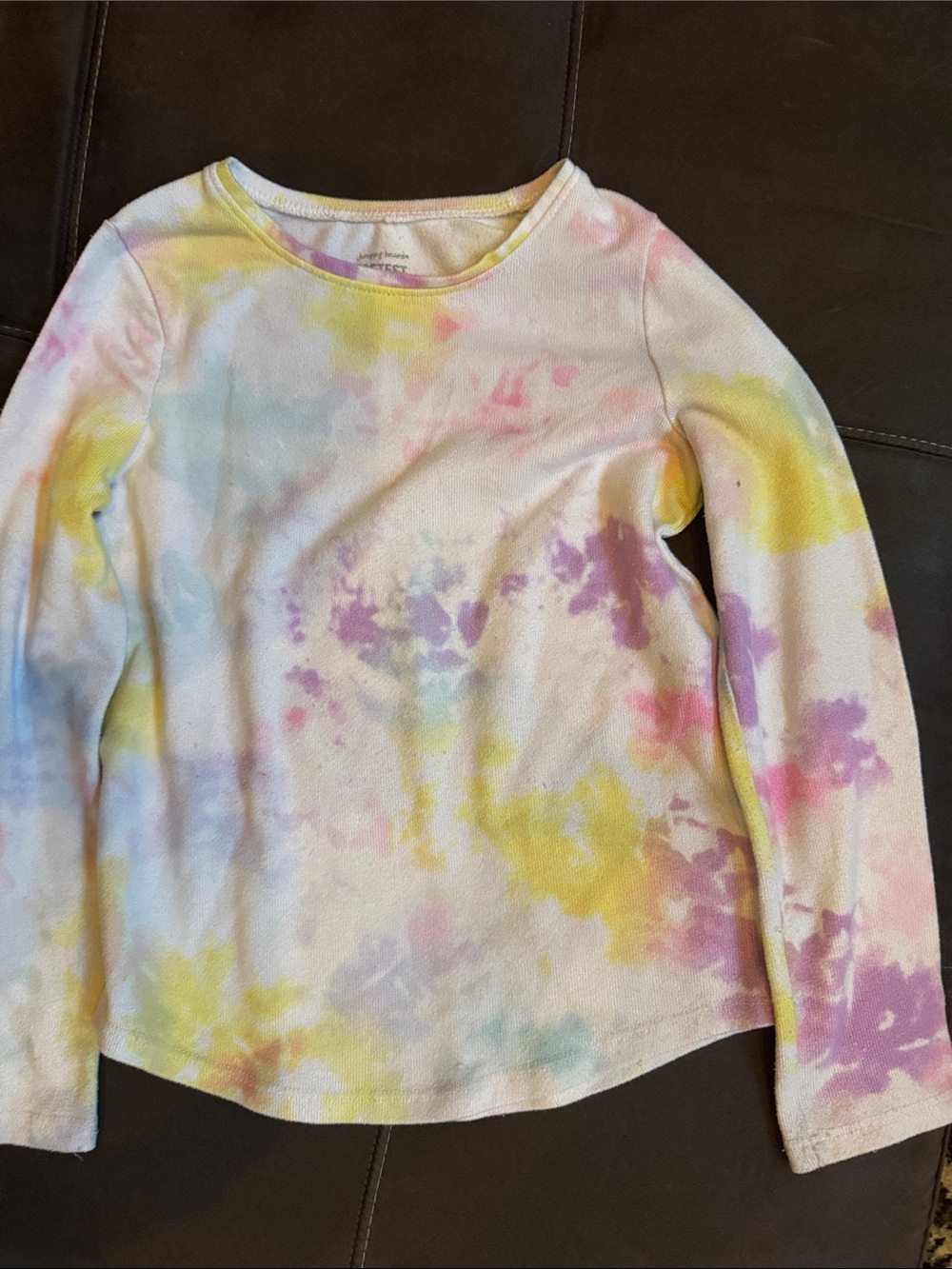 jumping beans Pastel Tie-Dye Long Sleeve Top - White, Yellow, Pink, Purple, Blue